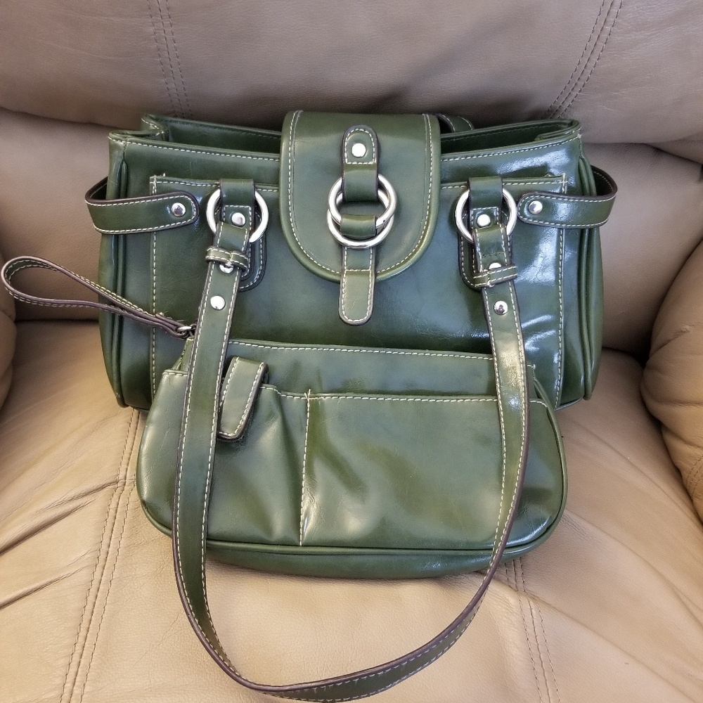 Green Rosetti Bag & Clutch Wallet Wristlet